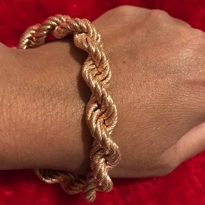 Bronzo Italia Solid textured Rope bracelet